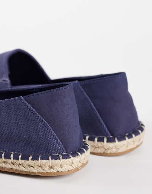 ASOS DESIGN – Granatowe espadryle z płótna z składanym zapiętkiem, 3 z 4