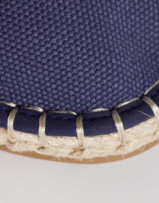ASOS DESIGN – Granatowe espadryle z płótna z składanym zapiętkiem, 4 z 4