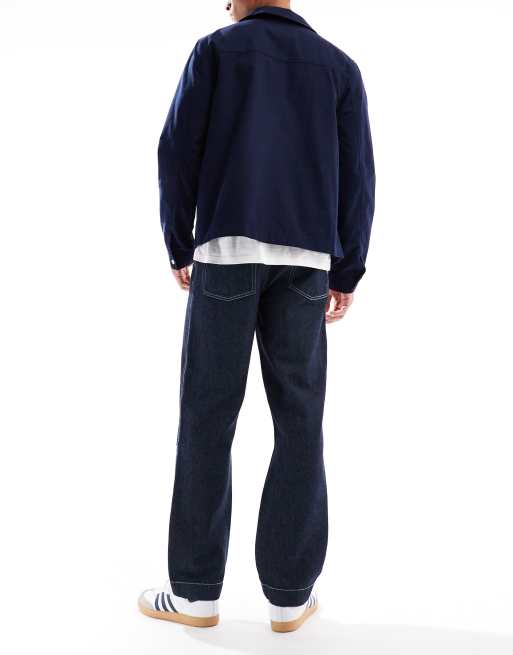 ASOS DESIGN – Granatowe jeansy o prostym kroju, 2 z 5