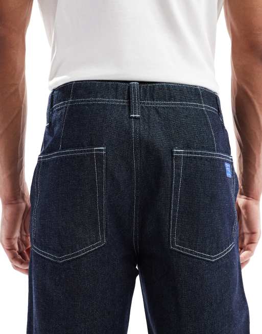ASOS DESIGN – Granatowe jeansy o prostym kroju, 4 z 5