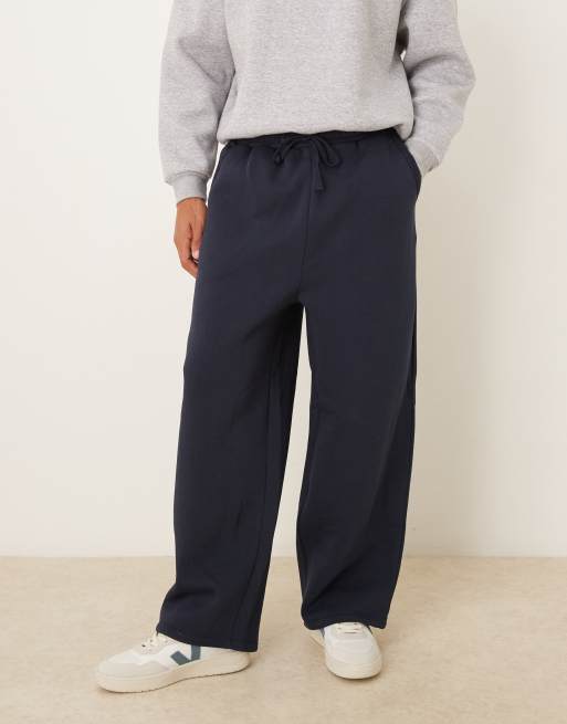 ASOS DESIGN – Granatowe joggersy oversize z balonowymi nogawkami