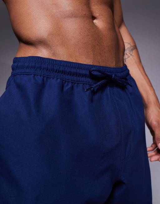 ASOS DESIGN – Granatowe średniej długości szorty kąpielowe, 4 z 4