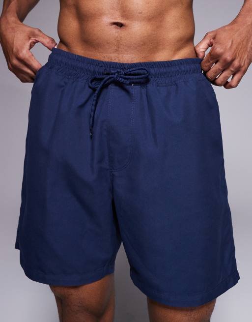 ASOS DESIGN – Granatowe średniej długości szorty kąpielowe, 5 z 5