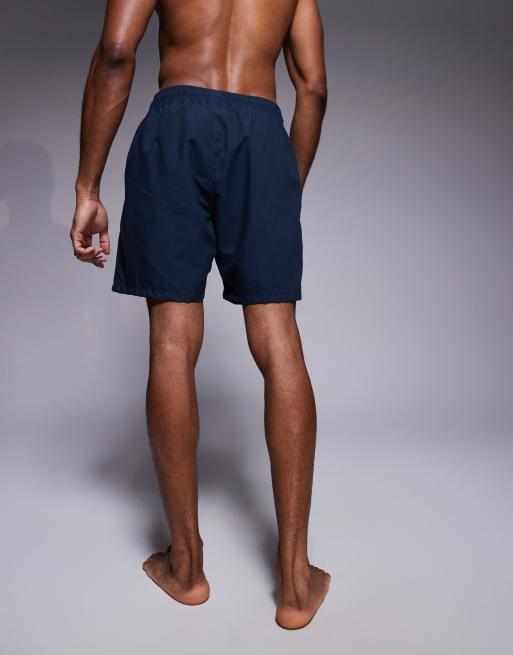 ASOS DESIGN – Granatowe średniej długości szorty kąpielowe, 4 z 4