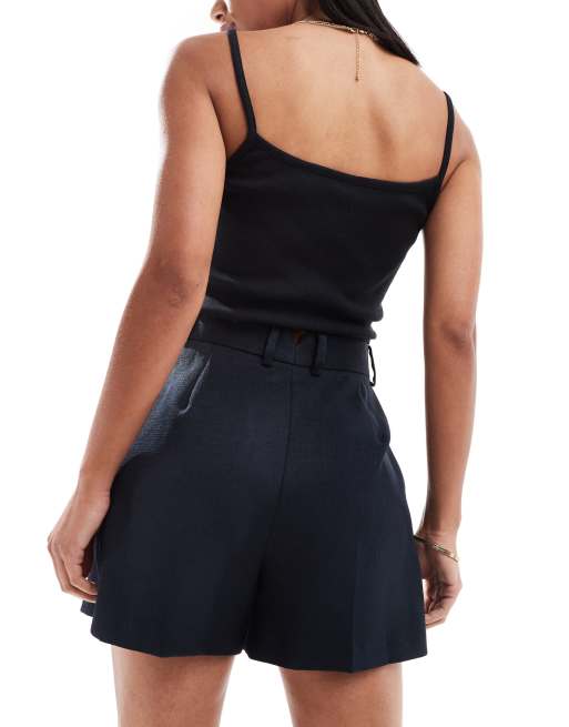 ASOS DESIGN – Granatowe, teksturowane szorty trapezowe, 2 z 5