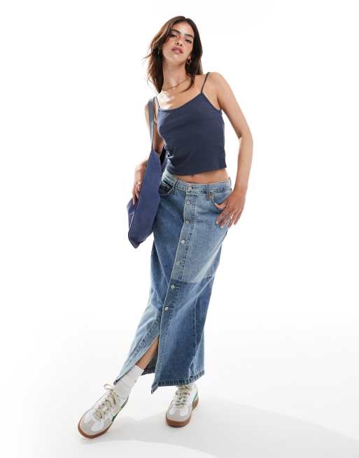 ASOS DESIGN – Granatowy podkoszulek z surowym wykończeniem, 2 z 4