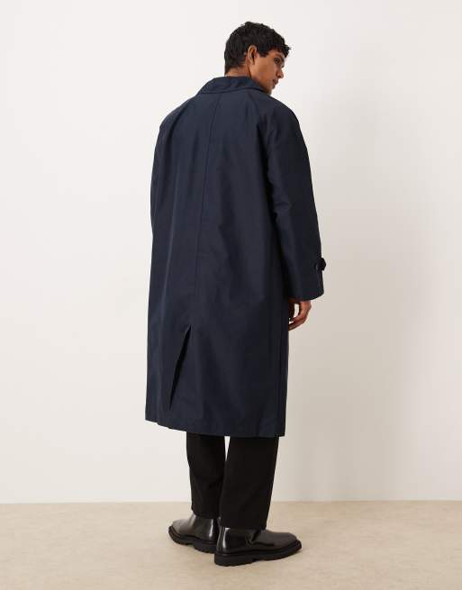 ASOS DESIGN – Granatowy prochowiec oversize, 3 z 5