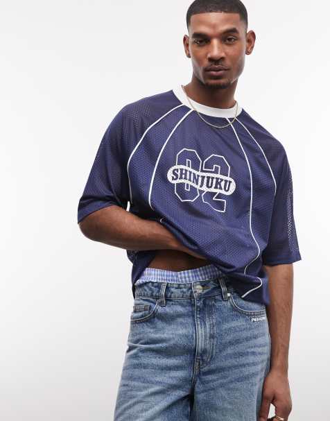 ASOS DESIGN – Granatowy T-shirt o pudełkowym kroju oversize z grafiką - view 1