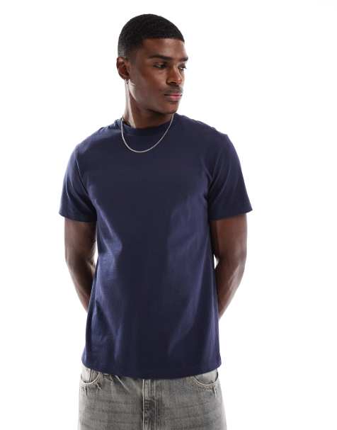 ASOS DESIGN Essentials t-shirt with crew neck in navy 