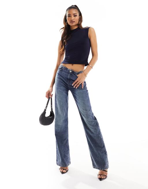 ASOS DESIGN – Granatowy top bez rękawów z zabudowanym dekoltem, 4 z 4