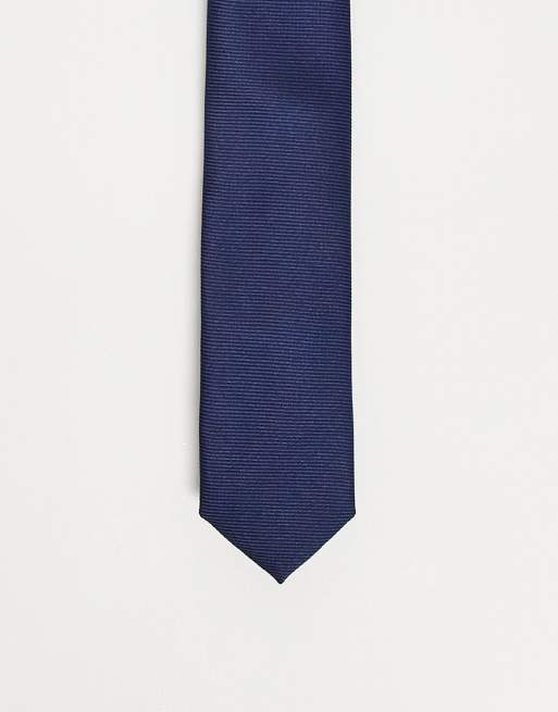 ASOS DESIGN – Granatowy wąski krawat