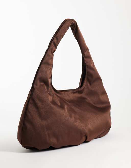 ASOS DESIGN - Grand cabas en satin - Chocolat, 4 de 4
