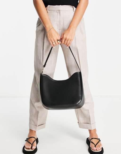 ASOS DESIGN - Grand cabas incurvé avec maillons - Noir