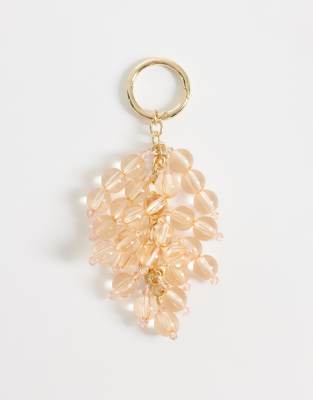 Asos Design Grape Bag Charm In Orange