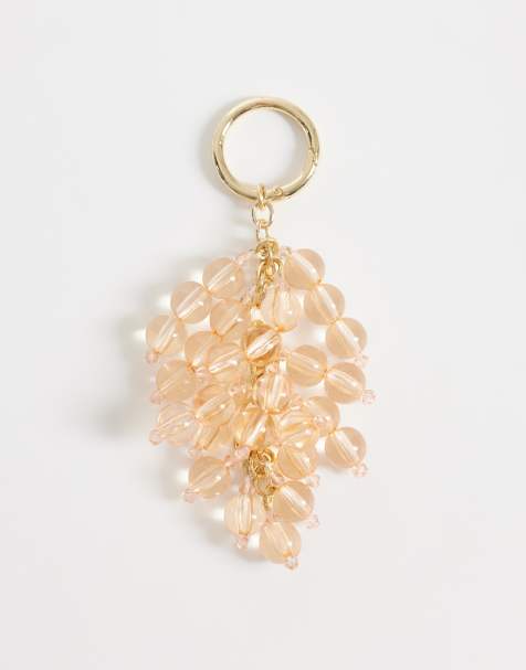 ASOS DESIGN grape bag charm in neutral - view 1