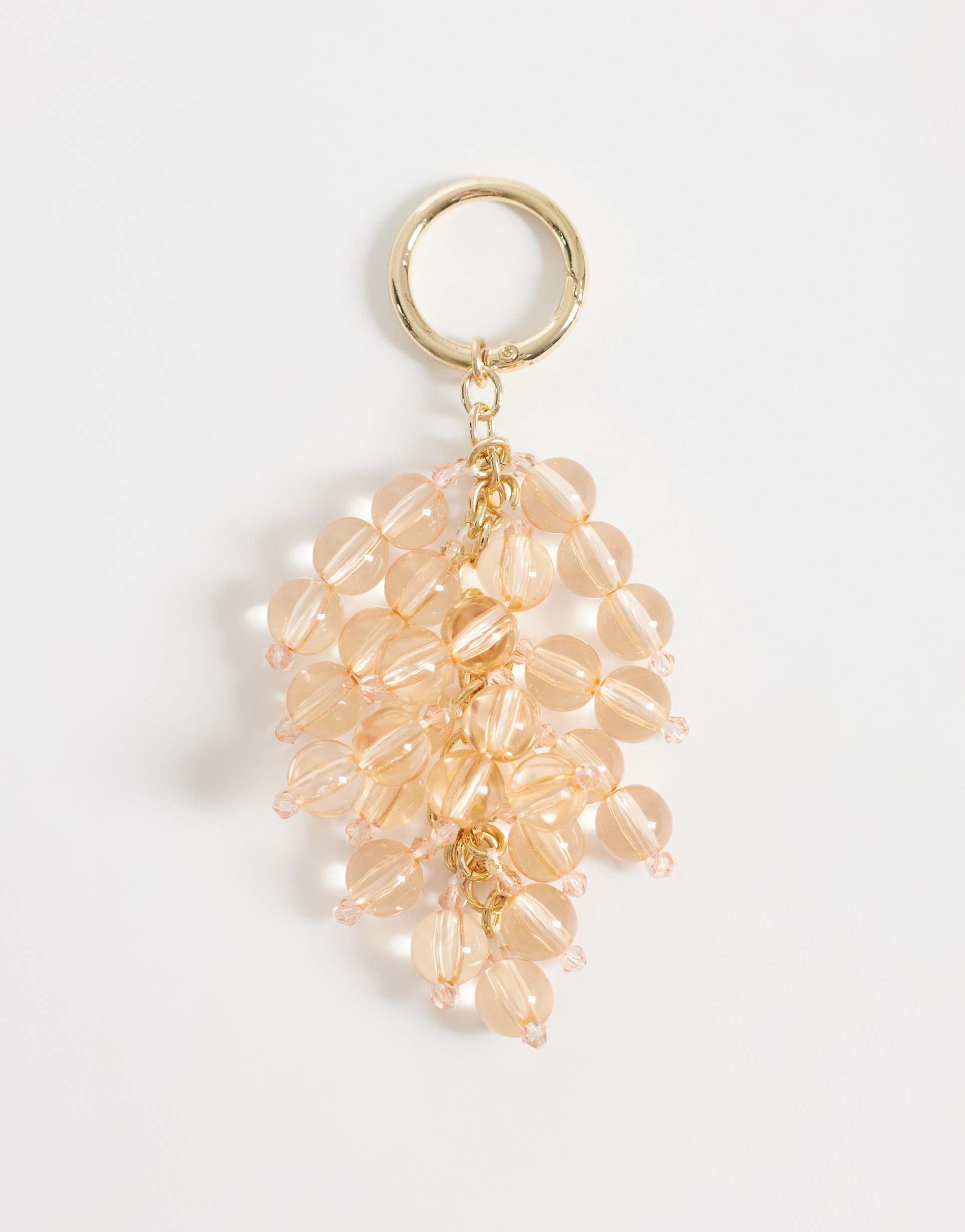 asos design grape bag charm in neutral