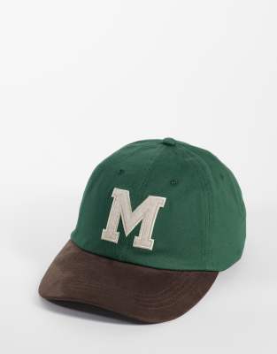 Asos Design Graphic Cap In Green