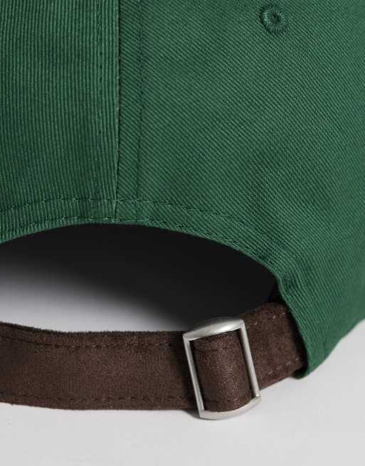 ASOS DESIGN  graphic cap in green with brown faux suede peak, 2 of 3