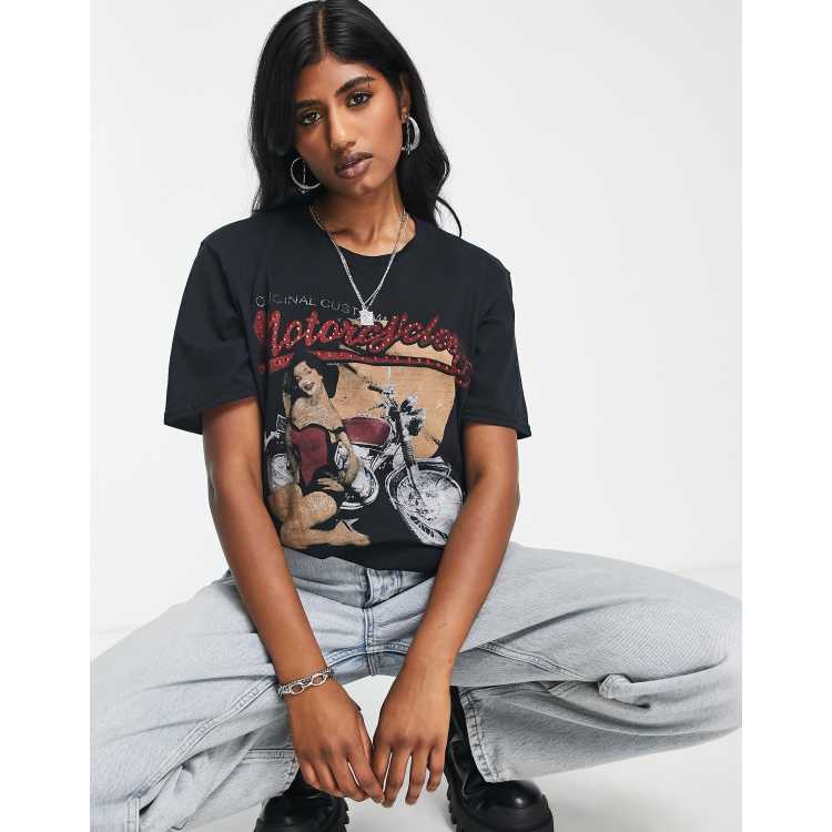 Black oversized shop t shirt women's