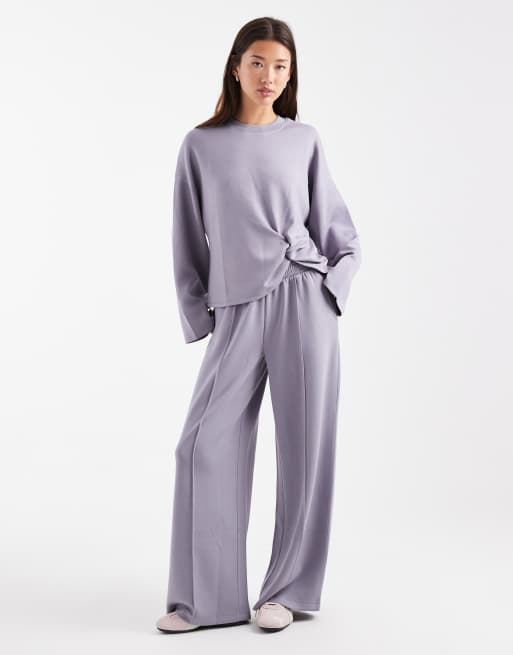 ASOS DESIGN – Grått set i cupro-material