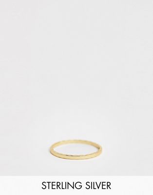 ASOS DESIGN – Graverad ring i förgyllt silver-Guld