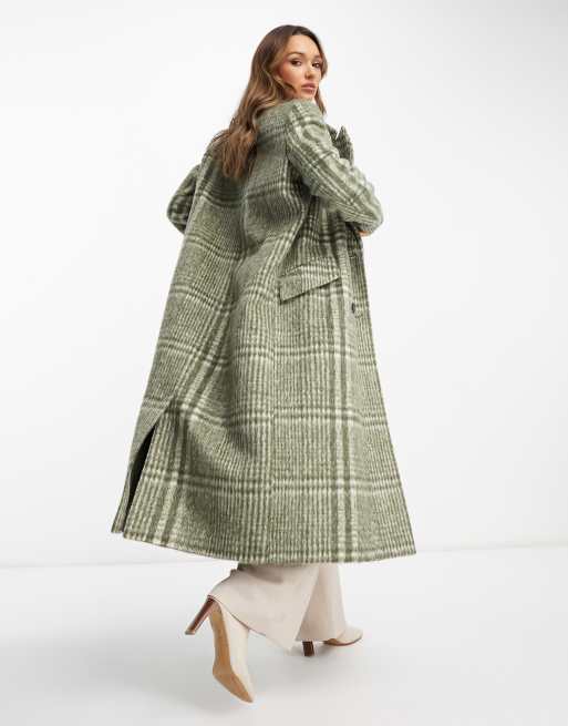 Asos check coat hotsell