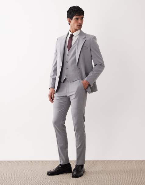ASOS DESIGN grey suit in skinny fit - view 1