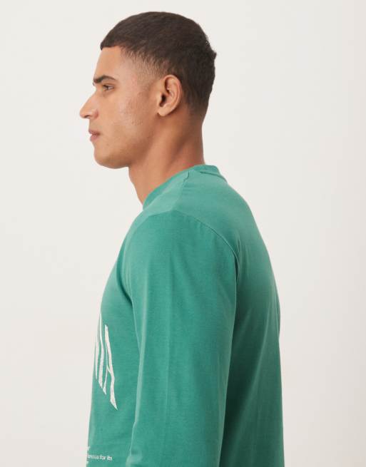 ASOS DESIGN - Grøn afslappet langærmet T-shirt med college-grafik, 4 af 5
