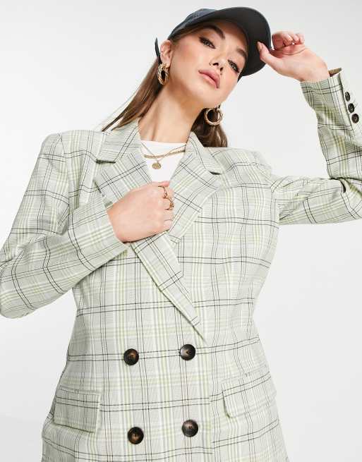 ASOS DESIGN - Grøn dad-blazer med tern, 3 af 4