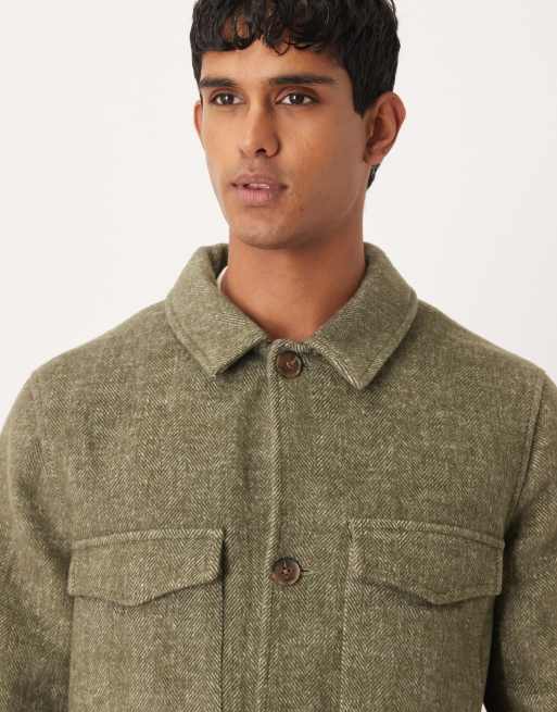 ASOS DESIGN - Grøn harrington-jakke med patch-lommer, 5 af 5
