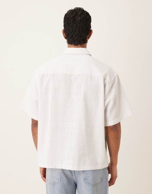 ASOS DESIGN - Grøn og beige oversized skjorte med blomsterprint, 3 af 5
