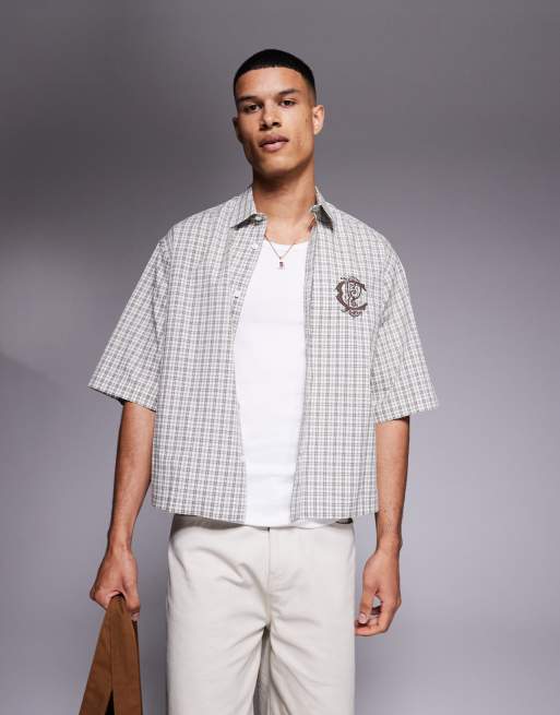 ASOS DESIGN - Grøn oversized firkantet skjorte med tern, 4 af 4