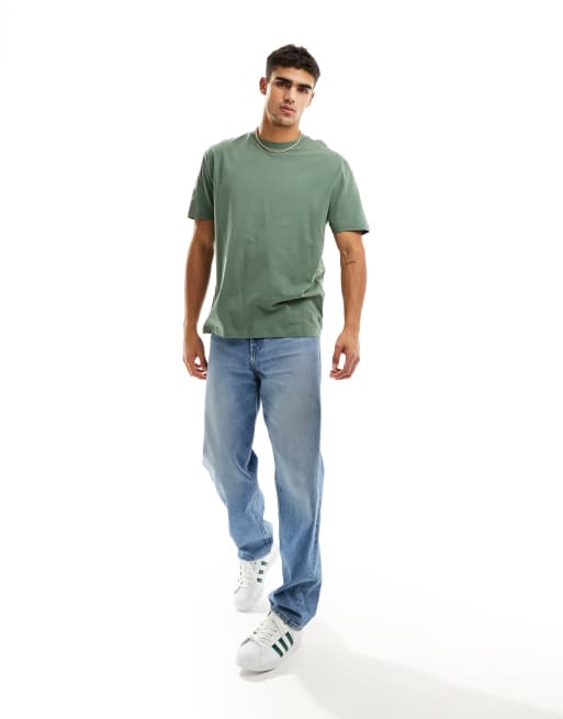 ASOS DESIGN - Grøn oversized t-shirt med naturprint på ryggen , 2 af 4
