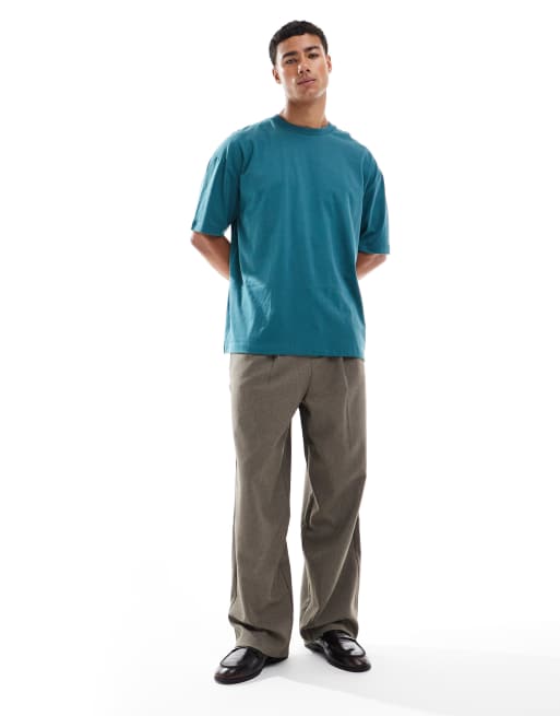 ASOS DESIGN - Grøn oversized T-shirt med tekstgrafik, 3 af 4