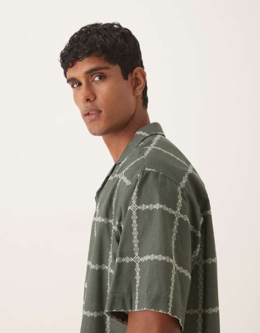 ASOS DESIGN - Grøn skjorte med tern i regular fit, 2 af 5