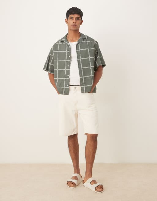 ASOS DESIGN - Grøn skjorte med tern i regular fit, 4 af 5