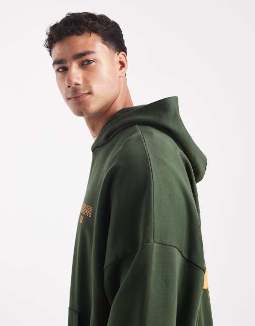 ASOS DESIGN - Grøn super-oversized hættetrøje med bobleprint, 4 af 5