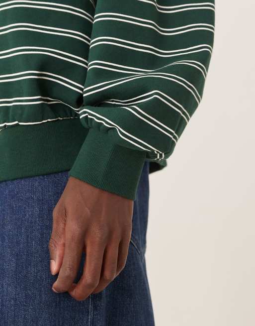 ASOS DESIGN - Grøn super-oversized sweatshirt med striber, 5 af 5