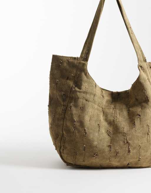 ASOS DESIGN - Grøn tote med tekstur, 4 af 4