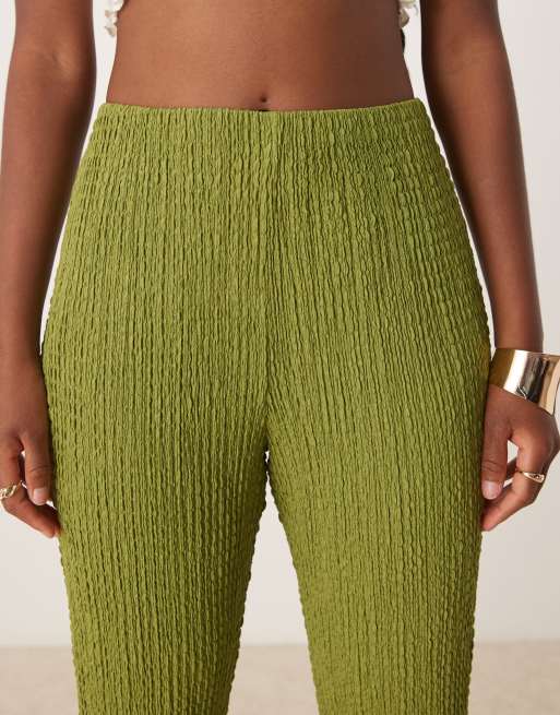 ASOS DESIGN - Grønne bukser med svaj og tekstur, 5 af 5