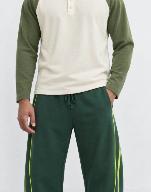 ASOS DESIGN - Grønne cocoon-joggingbukser med bånddetaljer, 9 af 9