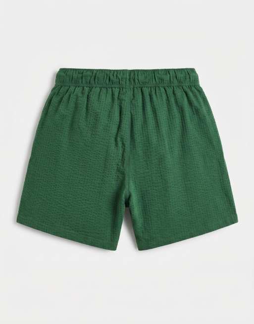 ASOS DESIGN - Grønne korte badeshorts i seersucker, 7 af 7