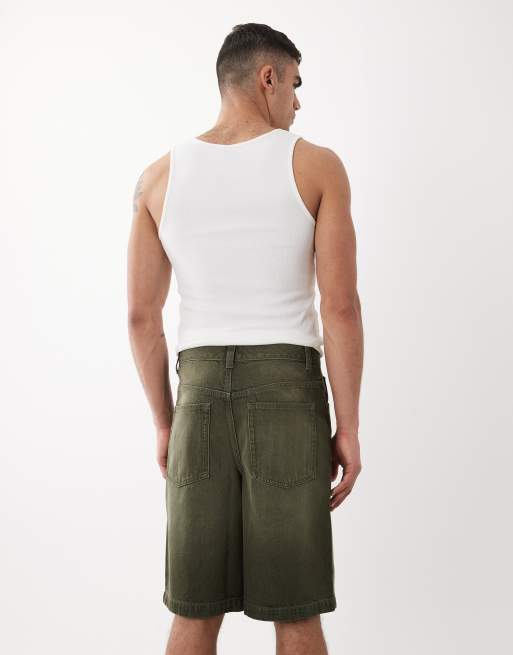 ASOS DESIGN - Grønne løstsiddende jorts i denim , 3 af 5