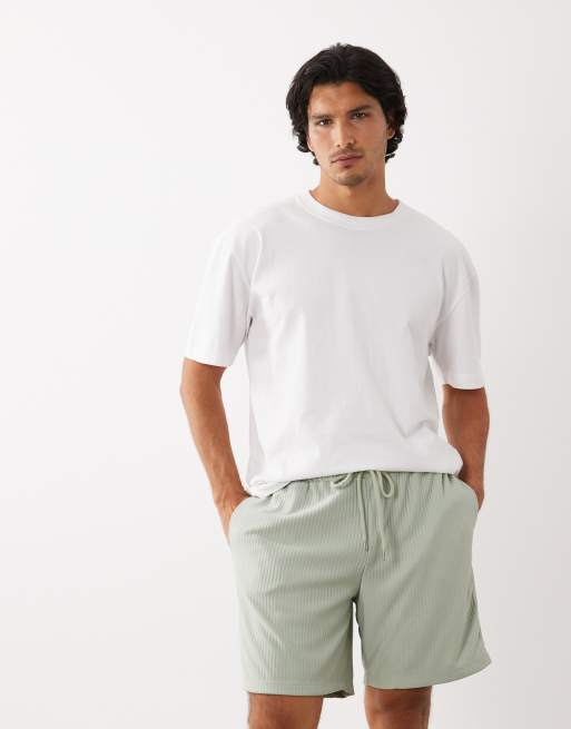 ASOS DESIGN - Grønne oversized ribstrikkede shorts, 2 af 5