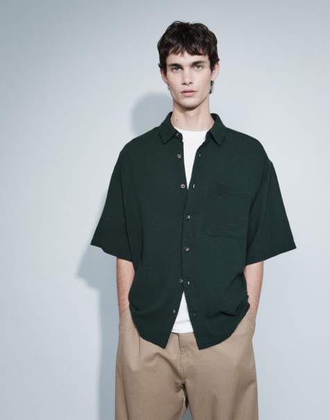 ASOS DESIGN - Grønne oversized shorts med vaffeltekstur - view 1