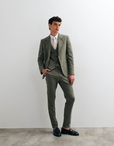 ASOS DESIGN - Grønne skinny-habitbukser - view 1
