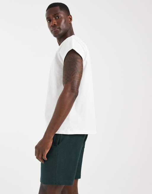 ASOS DESIGN - Grønne smalle jerseyshorts med tekstur , 2 af 5