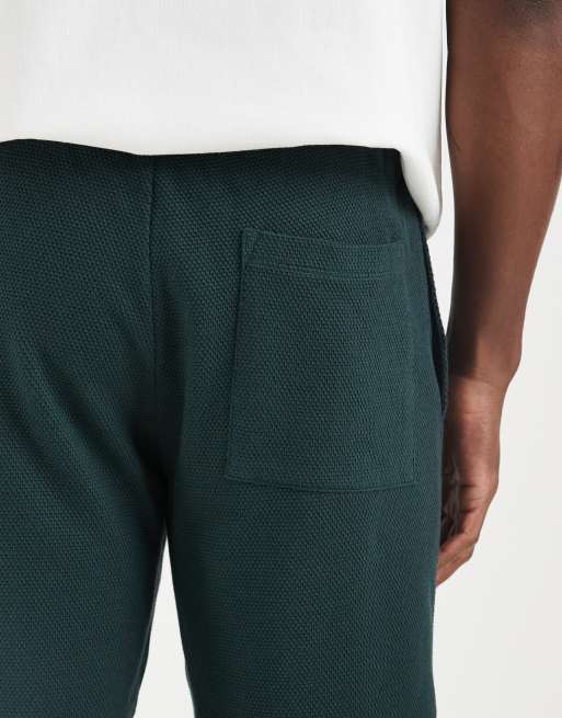 ASOS DESIGN - Grønne smalle jerseyshorts med tekstur , 4 af 5
