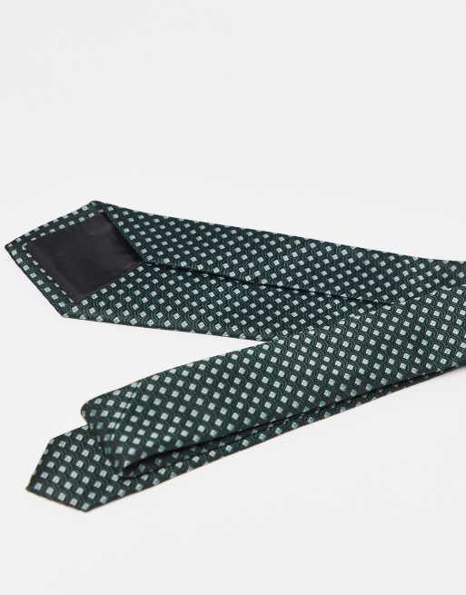 ASOS DESIGN - Grønt slips med geometrisk print, 2 af 3
