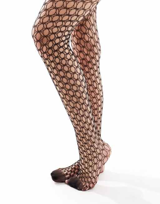 ASOS DESIGN – Grobmaschige Netzstrumpfhose in Schwarz, 3 von 4